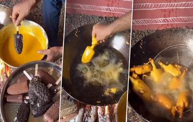 Chocolate Ice Cream Pakoda Video: रस्त्यावरील विक्रेत्याने बनवले चॉकलेट आईस्क्रीम पकोडे,खाद्यप्रेमीच्या संतप्त प्रतिक्रीया; पाहा नेटकरी काय म्हणाले (Watch Video)