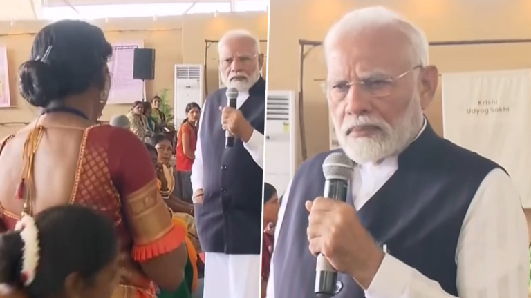 PM Modi Talks Marathi with Lakhpati Didi: पंतप्रधान मोदींनी लखपती दीदींशी साधला मराठीत संवाद - Video