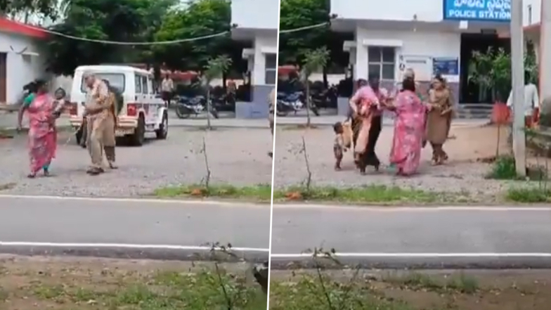 Telangana Video: तक्रार नोंदवण्यास आलेल्या महिलेला पोलिस कर्मचाऱ्यांकडून मारहाण, तेलंगणातील घटना (Watch Video)