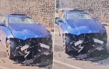 Hyderabad BMW Crash: आलिशान कारची दुभाजकाला धडक, दोघे जण गंभीर जखमी, हैद्राबाद येथील घटना