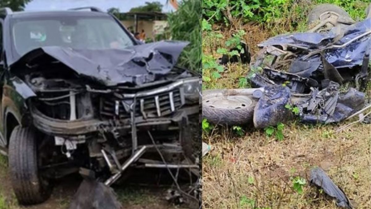 भाजप आमदार Jaykumar Gore यांच्या ताफ्यातील SUV Car ची दुचाकीला जोरदार धडक; दोघांचा मृत्यू