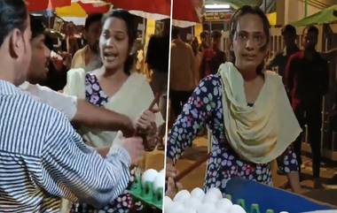 Video: बेकायदेशीर फेरीवाल्यासोबत तरुणाचा वाद; महिलेने चाकू दाखवत जीवे मारण्याची दिली धमकी