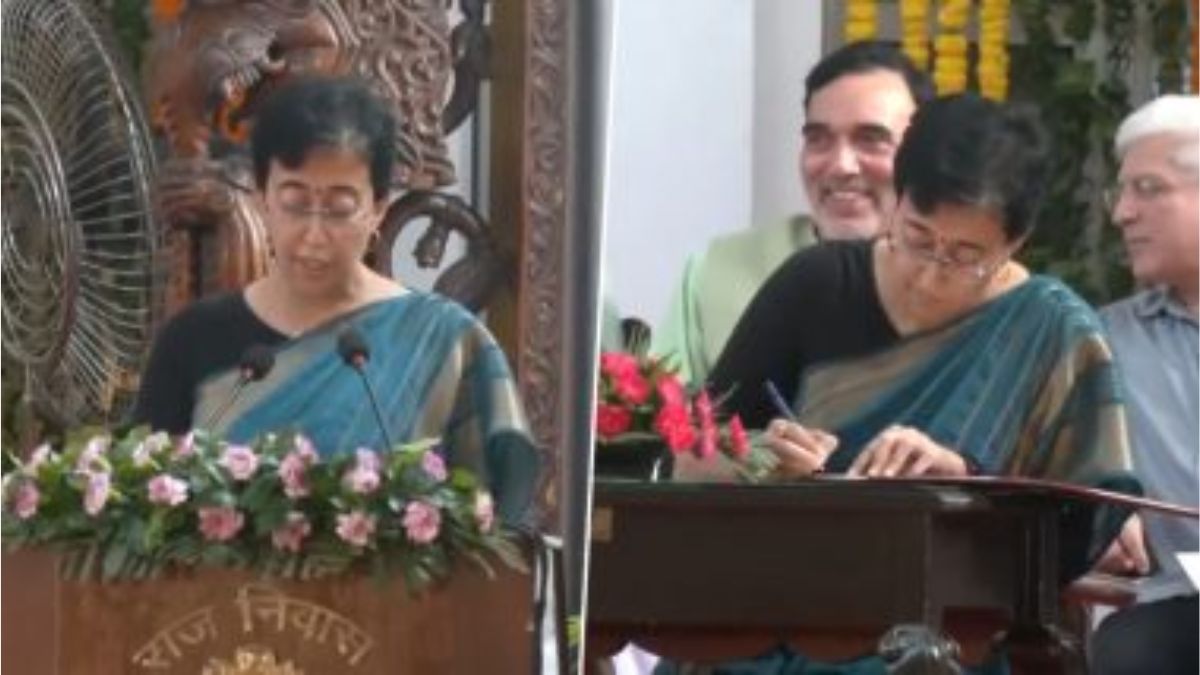 Atishi Takes Oath as CM of Delhi: आतिशी मार्लेना यांनी दिल्लीच्या मुख्यमंत्री म्हणून घेतली शपथ; बनल्या तिसऱ्या महिला मुख्यमंत्री (Watch Videos)