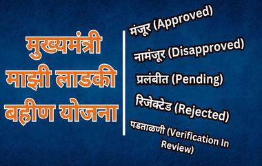 Majhi Ladki Bahin Yojana Status Instruction: मुख्यमंत्री माझी लाडकी बहीण योजना अर्जावरील शेरा, स्थिती आणि त्याचा अर्थ काय? घ्या जाणून