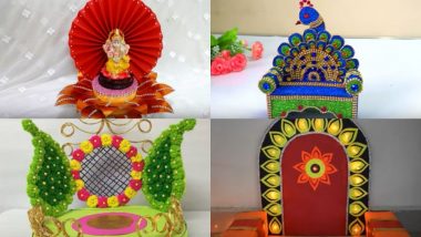 Ganpati Makhar Decoration Ideas for Ganesh Chaturthi 2024: गणेश चतुर्थीनिमित्त घरीच तयार करा आकर्षक मखर, येथे पाहा व्हिडीओ