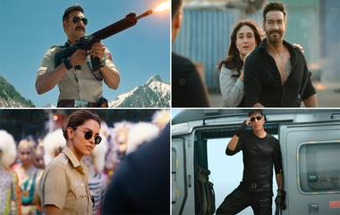 Singham Again Title Track: 'सिंघम अगेन'चा टायटल ट्रॅक रिलीज, अजय देवगणसोबत दीपिका पदुकोण, रणवीर सिंग, अक्षय कुमार आणि टायगर श्रॉफही झळकले