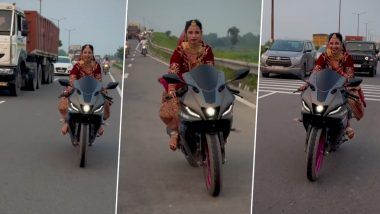 Bride Rides Sports Bike: सुंदर लेहेंगा घालून तरुणीने चालवली स्पोर्ट्स बाईक, पाहा व्हायरल व्हिडिओ