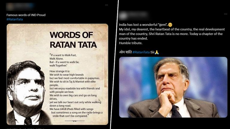 Condolence Messages for Ratan Tata Go Viral: रतन टाटा यांच्या निधनानंतर अवघा भारत हळहळला; सामान्य नेटकर्‍यांकडून प्रेरणादायी Quotes शेअर करत श्रद्धांजली अर्पण