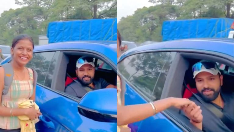 Rohit Sharma Wishes Fan Birthday: मोठ्या मनाचा हिटमॅन, रस्त्याच्या मधोमध गाडी थांबबून चाहत्याला दिल्या वाढदिवसाच्या शुभेच्छा; व्हिडिओ होतोय व्हायरल