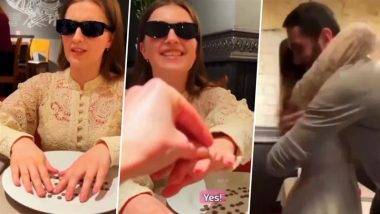 Cutest Proposal to His Blind Girlfriend: अंध प्रेयसीला एका व्यक्तीने केले अनोख्या पद्धतीने प्रपोज, पाहा क्यूट व्हिडिओ