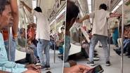 Delhi Metro Fight: खचाखच भरलेल्या मेट्रो कोचमध्ये प्रवाशांमध्ये शिवीगाळ, भांडणाचा व्हिडिओ व्हायरल