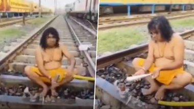 Viral Video: मथुरेत आचार्य कौशिक महाराजांनी रेल्वे ट्रॅकवर केला भगवान शंकराचा जलाभिषेक, व्हिडिओ व्हायरल