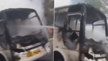 Ghaziabad School Bus Fire: गाझियाबादमध्ये मोठी दुर्घटना टळली, शाळकरी मुलांनी भरलेल्या बसला आग, सर्व सुखरूप, पाहा VIDEO