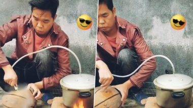 Viral Video: बास्केटबॉलमध्ये हवा भरण्यासाठी एका व्यक्तीने लढवली अनोखी शक्कल, व्हिडीओ पाहून व्हाल चकित