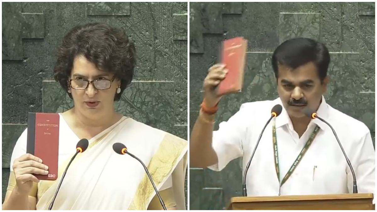 Priyanka Gandhi Vadra takes Oath: प्रियंका गांधी, Ravindra Chavan यांनी घेतली खासदारकीची शपथ; लोकसभेत घुमला मराठी आवाज