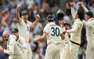 AUS Beat SL 1st Test 2025 Scorecard: पहिल्या कसोटीत सामन्यात ऑस्ट्रेलियाने श्रीलंकेचा एक डाव आणि 242 ​​धावांनी केला पराभव, नाथन लायन आणि मॅथ्यू कुहनेमनची घातक गोलंदाजी