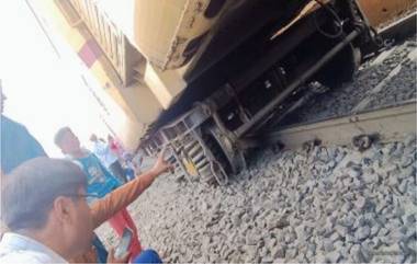 Gujarat Train Derailment: दादर-पोरबंदर सौराष्ट्र एक्सप्रेस सुरतमधील किम स्टेशनवर रुळावरून घसरली, कोणतीही दुखापत नाही (See Pics and Video)