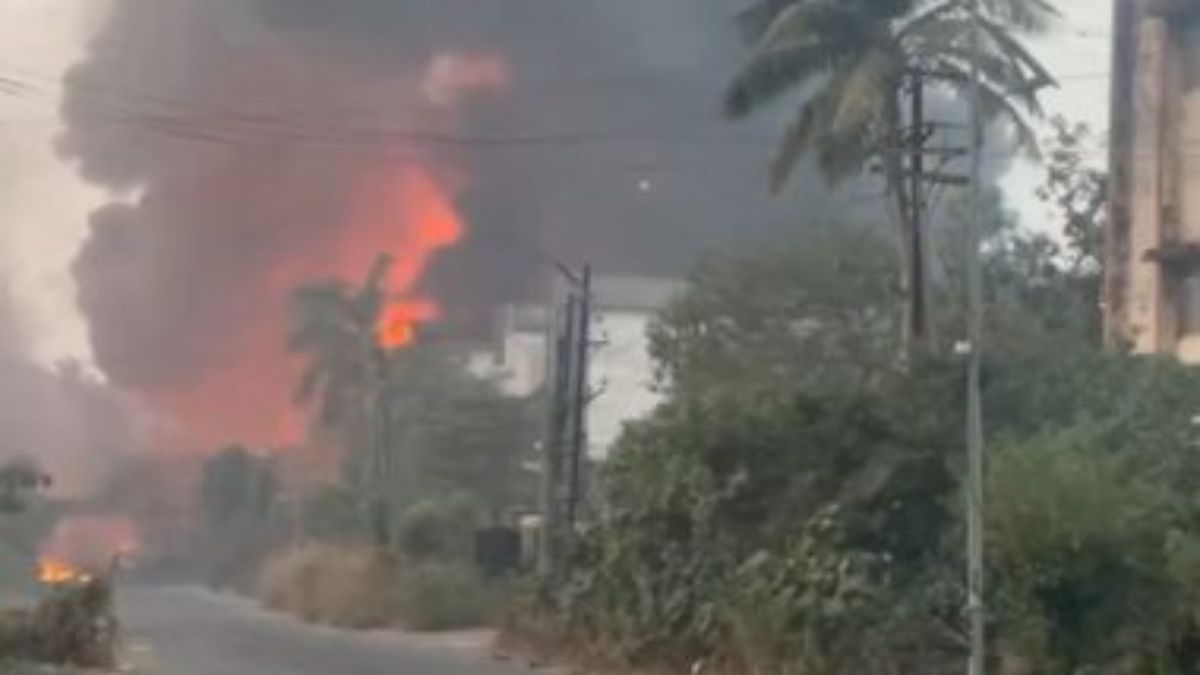 Palghar Fire: बोईसर-तारापूर एमआयडीसीत अग्नीतांडव! 2 केमिकल कारखाने आगिच्या कचाट्यात (Watch Video)