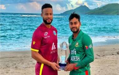 WI vs BAN 2nd ODI 2024 Live Toss Updates: दुसऱ्या एकदिवसीय सामन्यात वेस्ट इंडिजने नाणेफेक जिंकून बांगलादेशला प्रथम फलंदाजीसाठी केले आमंत्रित, पाहा दोन्ही संघांची प्लेइंग XI