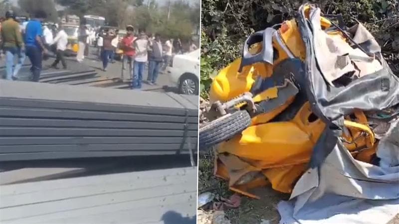 Railway Track Rod Falls On Auto In Warangal: हृदयद्रावक! तेलंगणातील वारंगलमध्ये लोखंडी सळ्या घेऊन जाणाऱ्या ट्रकची ऑटोरिक्षाला धडक; 7 जणांचा मृत्यू, 6 जखमी