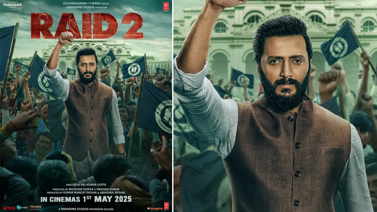 Riteish Deshmukh in ‘Raid 2’: 'रेड 2' मधील रितेश देशमुखचा फर्स्ट लूक समोर; राजकारण्याच्या भूमिकेत रितेश गर्दीत उभा (See Pic)