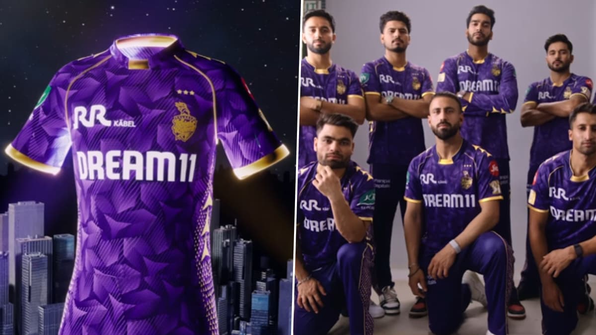 KKR Jersey for IPL 2025 Unveiled: इंडियन प्रीमियर लीगच्या यंदाच्या आवृत्तीत कोलकाता नाईट रायडर्सचे खेळाडू दिसणार नव्या जर्सीत (Watch Video)