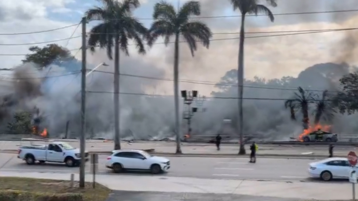 Plane Crashes In Florida: फ्लोरिडातील बोका रॅटन येथे लहान विमान कोसळले (पहा व्हिडिओ)