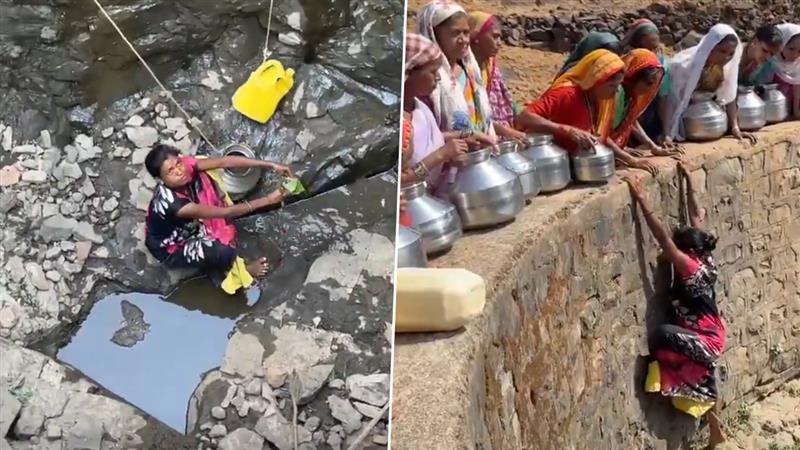 Nashik Water Crisis: नाशिकच्या बोरीचीवाडी गावात तीव्र पाणीटंचाई; पाण्यासाठी महिलांना उतरावं लागतयं विहिरीत (Watch Video)