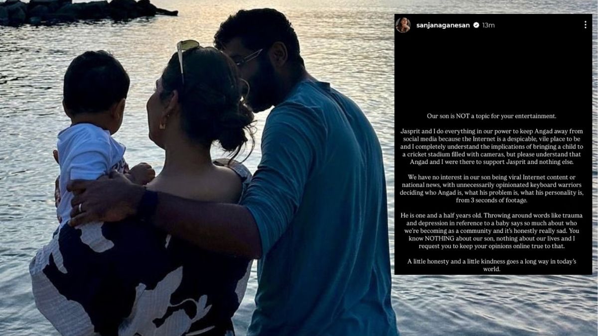 Sanjana Ganeshan Angad: आमचा मुलगा मनोरंजनाचा विषय नाही...' अंगद बद्दल जसप्रीत बुमराहची पत्नी संजना गणेशन का रागावली?