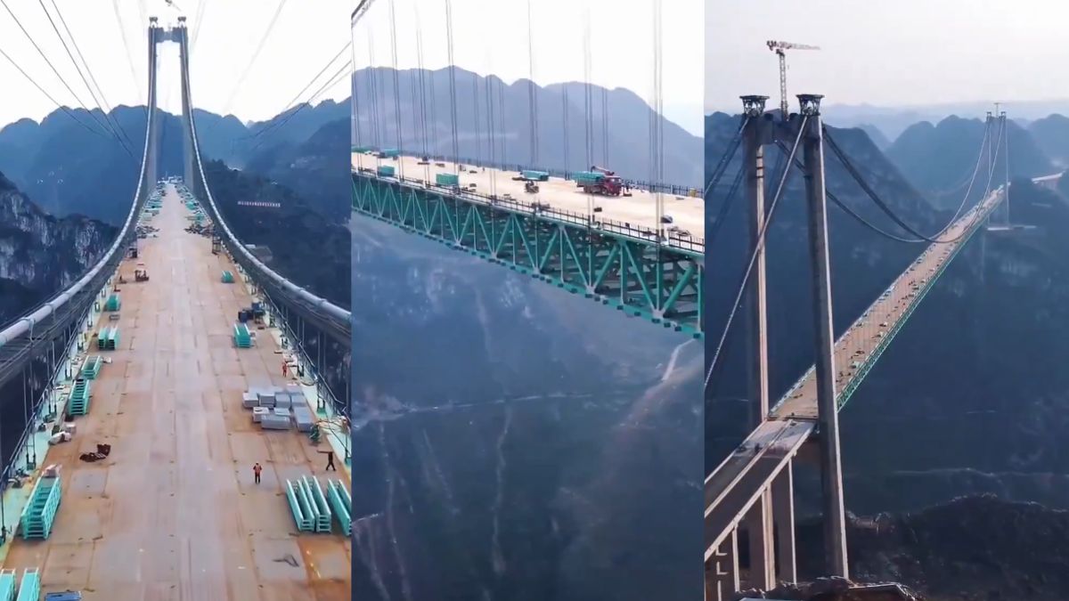China World’s Highest Bridge: चीनमध्ये उभा राहत आहे जगातील सर्वात उंच पूल; आयफेल टॉवरपेक्षा 200 मीटर उंच, प्रवासाचा वेळ 1 तासावरून 1 मिनिटावर येणार