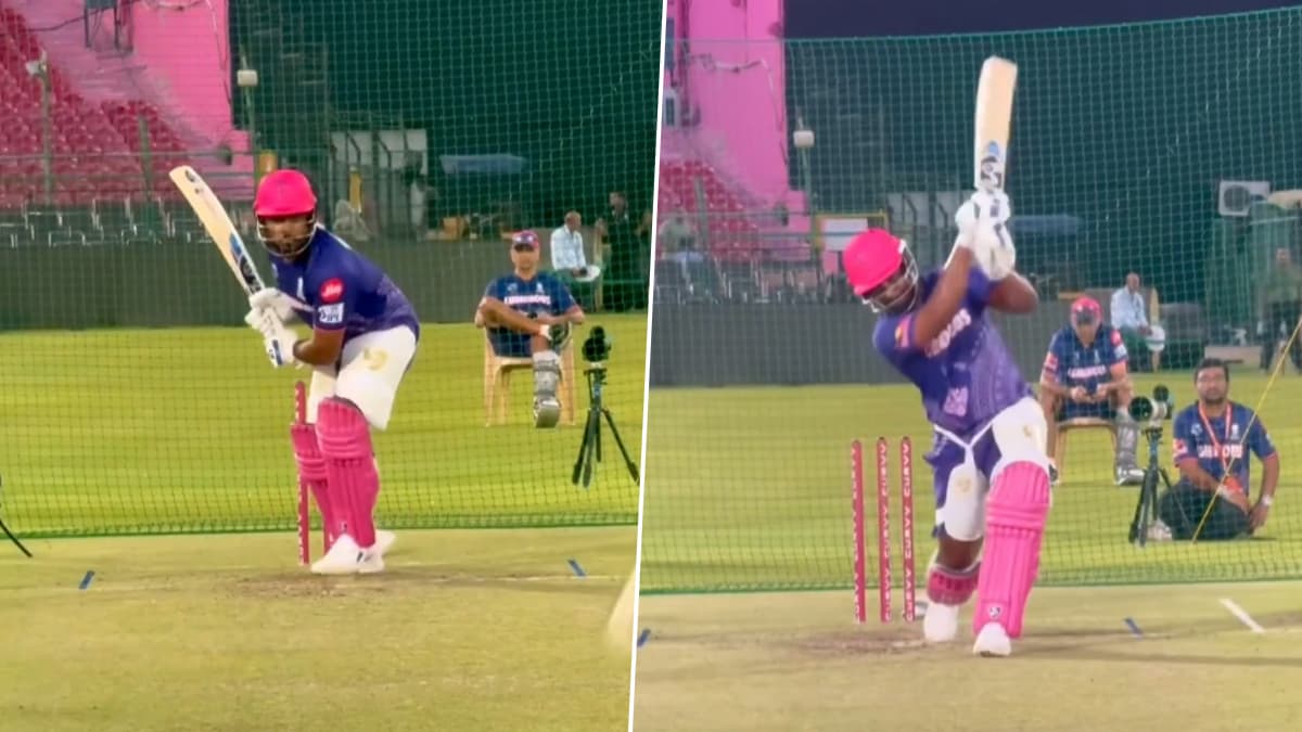 Indian Premier League 2025: पंजाबविरूद्ध सामन्यापूर्वी संजू सॅमसनचा प्रशिक्षक राहुल द्रविड यांच्या देखरेखीत सराव (Video)