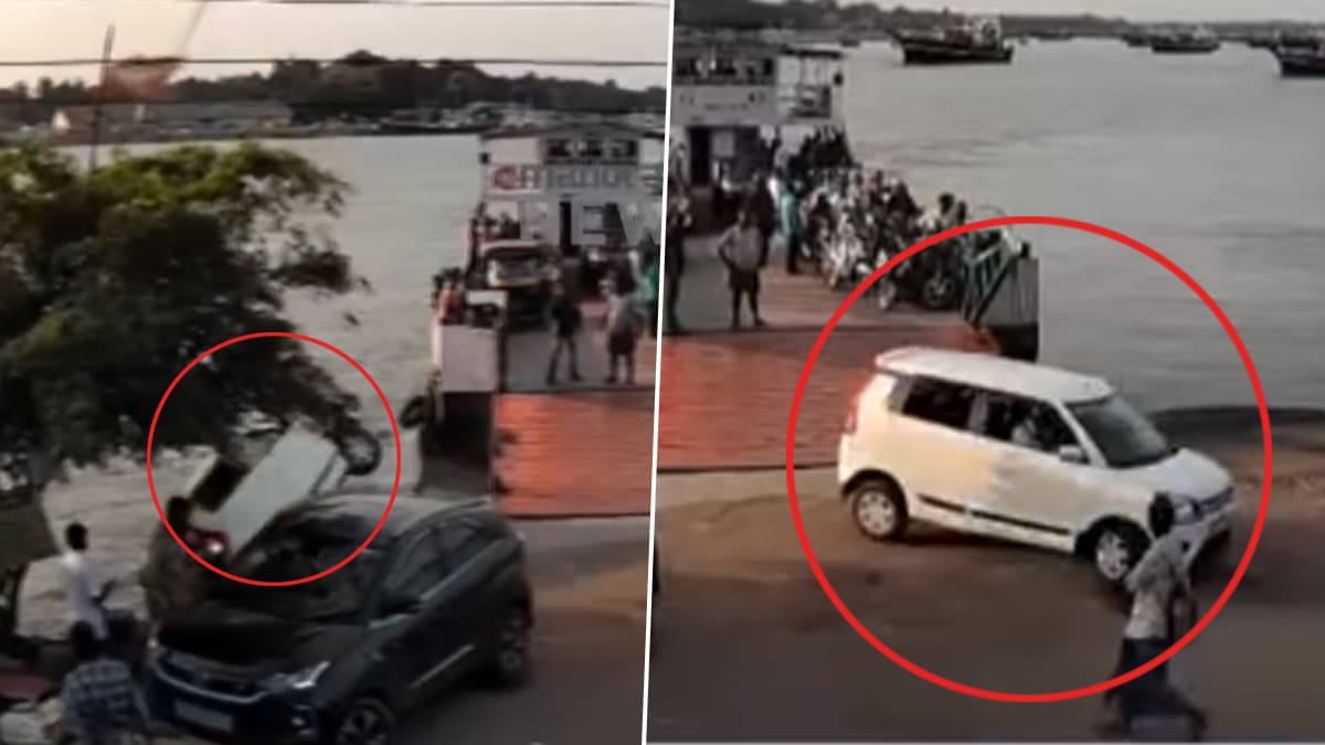 Car Plunges Into Chaliyar River: चालकाने रिव्हर्स गियर टाकला अन्...कार फेरीत चढण्याऐवजी थेट नदीत कोसळली; पहा व्हिडिओ