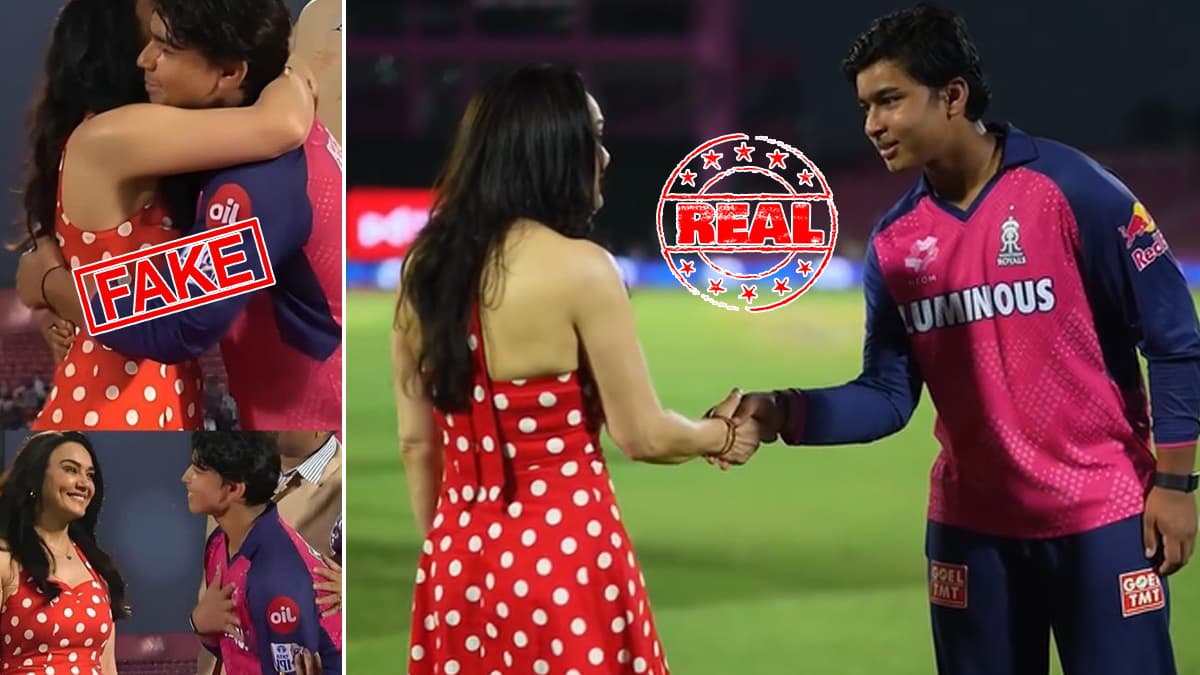 Preity Zinta React on Morphed Picture: प्रीती झिंटाने अखेर सोडले मौन; वैभव सूर्यवंशीला मिठी मारतानाच्या मॉर्फ फोटोंवरून वृत्तसंस्थांनाही घेरले (See Post)