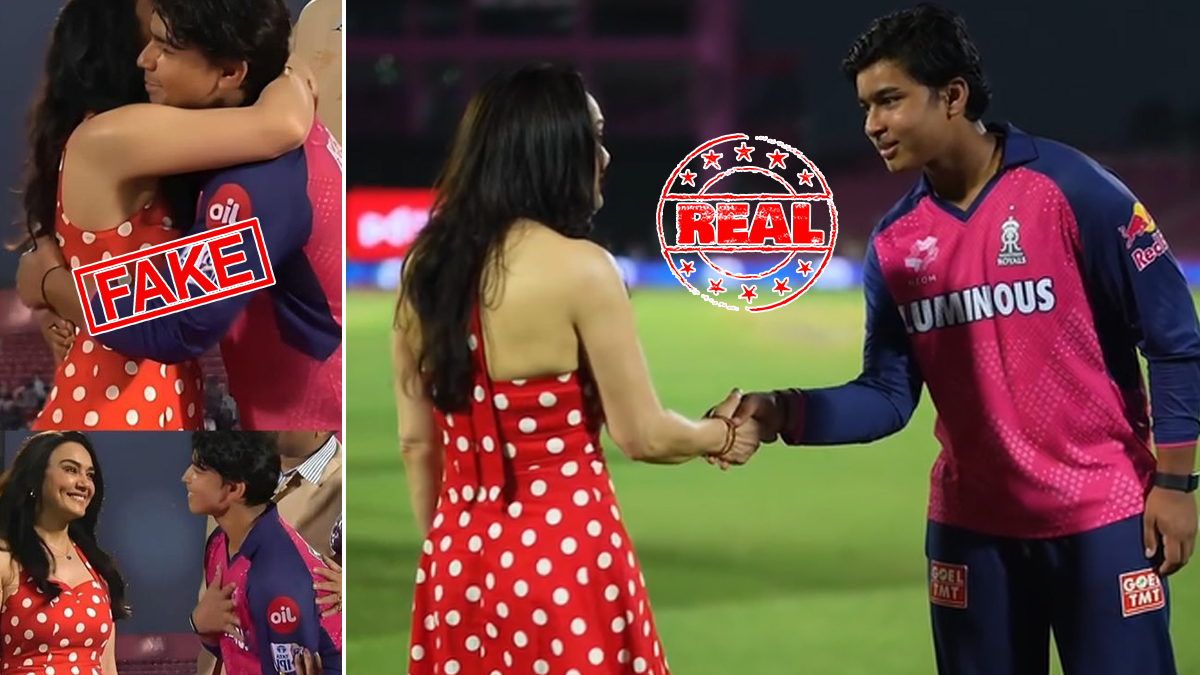 Preity Zinta React on Morphed Picture: प्रीती झिंटाने अखेर सोडले मौन; वैभव सूर्यवंशीला मिठी मारतानाच्या मॉर्फ फोटोंवरून वृत्तसंस्थांनाही घेरले (See Post)