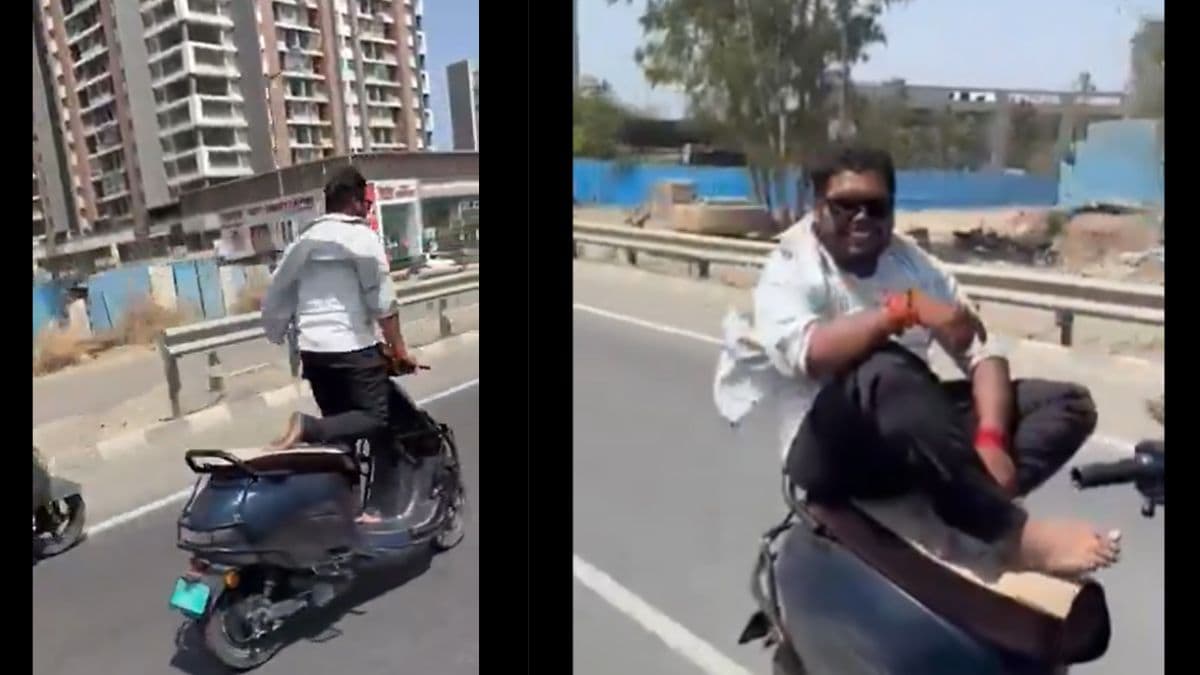 Pune Bike Stunt Viral Video: पुण्यात हायवे वर तरूणाची दुचाकी वर स्टंटबाजी; अधिकारक्षेत्रावरील संभ्रमातून पोलिसांची कारवाईला टाळाटाळ (Watch Video)