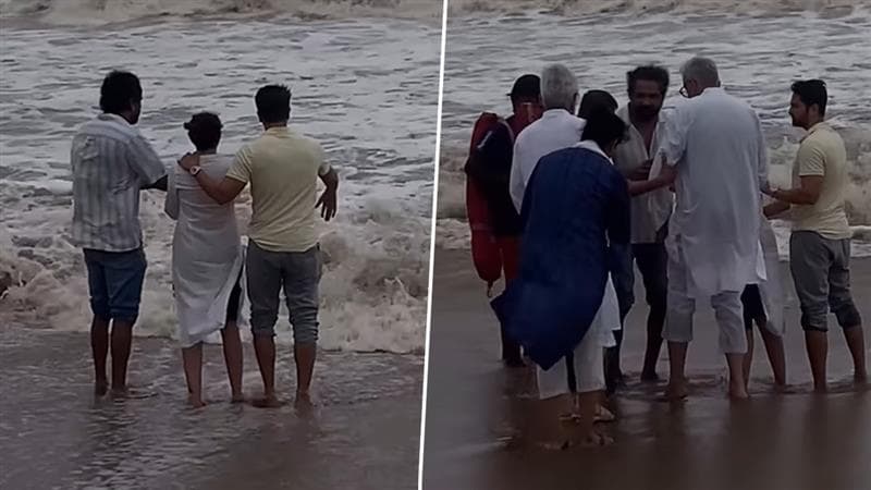 Parag Tyagi Immerses Ashes Shefali Jariwala: मुंबईत पराग त्यागीने केले पत्नी शेफाली जरीवालाच्या अस्थीचे विसर्जन, पहा व्हिडिओ