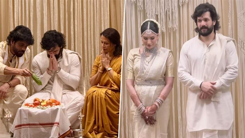 Akhil-Zainab Wedding: नागार्जुनचा धाकटा मुलगा अखिल अक्किनेनीने मैत्रीण झैनब रावद्जीशी बांधली लग्नगाठ; पहा फोटोज