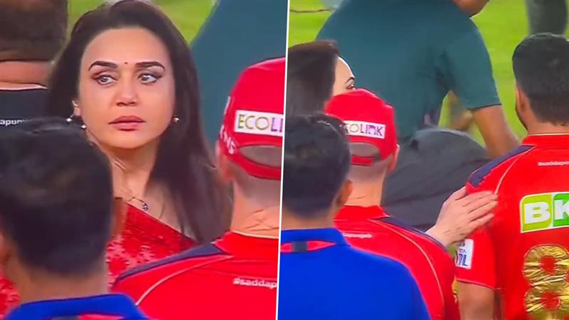 Preity Zinta: चेहऱ्यावरील निराशा स्पष्ट दिसली; मैदानावरील प्रिती झिंटाचे फोटो व्हायरल, चाहतेही झाले भावूक (Video)