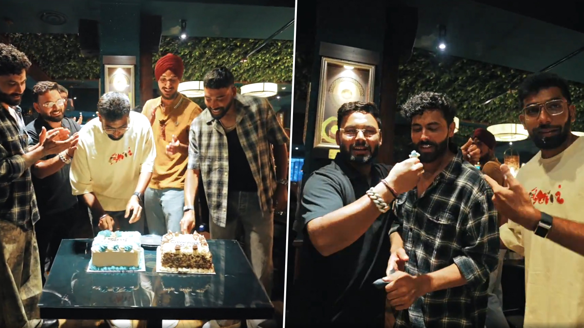 T20 World Cup 2024 Celebration: केक कापला, जोरदार जल्लोष; टीम इंडियाने इंग्लंडमध्ये साजरा केला टी20 विश्वचषक 2024 विजयीवर्षपूर्तीचा आनंद (Video)