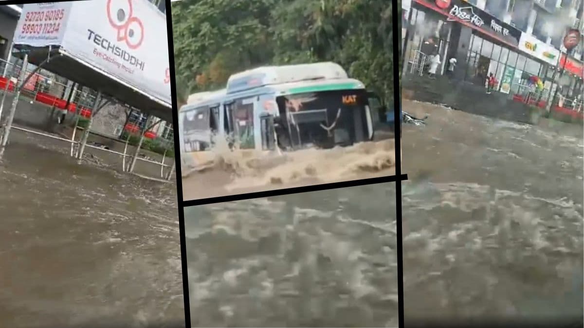 Hinjewadi Rains: पुणे येथील आयटी हब बनले लटांचा तलाव; हिंजवडीतील रस्त्यांवर साचले पाणी, वाहतूक विस्कळीत