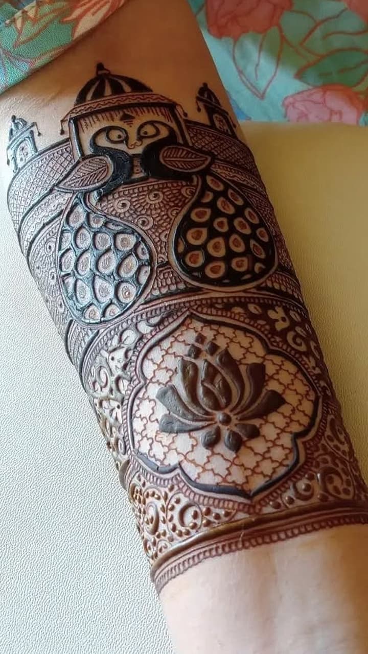 Vitthal Rukmini Inspired Mehndi Design: विठ्ठल-रूक्मिणी चा समावेश असलेल्या मेहेंदी डिझाईन्स