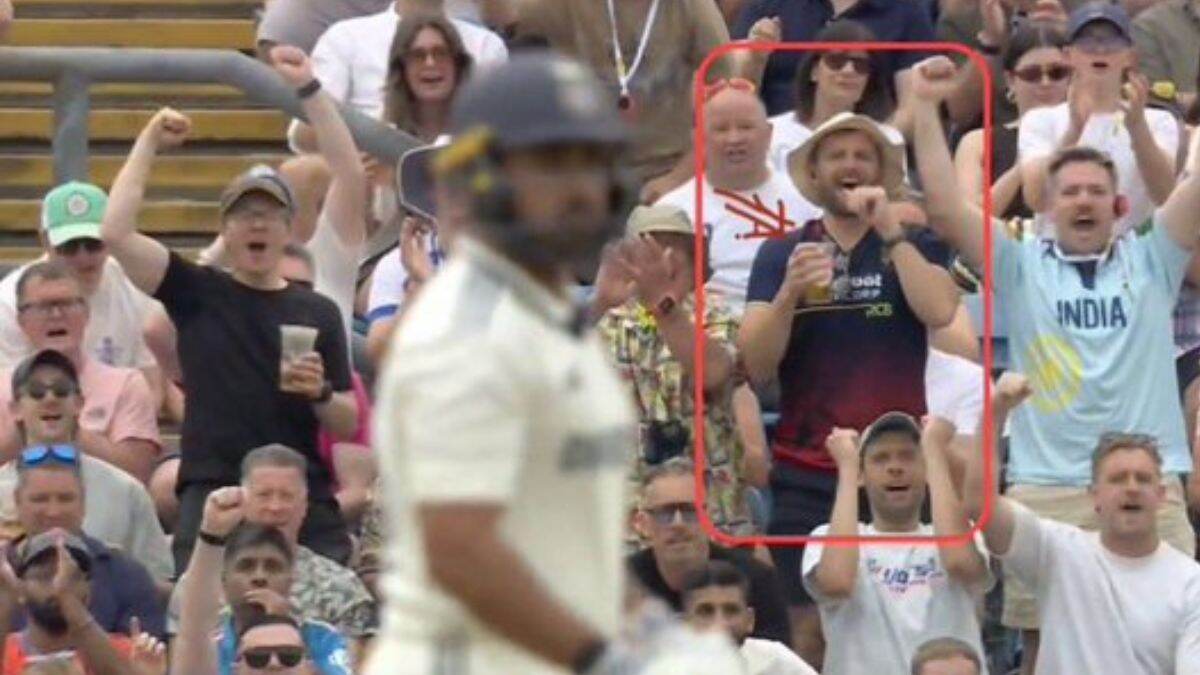 IND vs ENG कसोटी सामन्यात इंग्लिश चाहता दिसला RCB जर्सीमध्ये, फोटो सोशळ मीडियावर व्हायरल