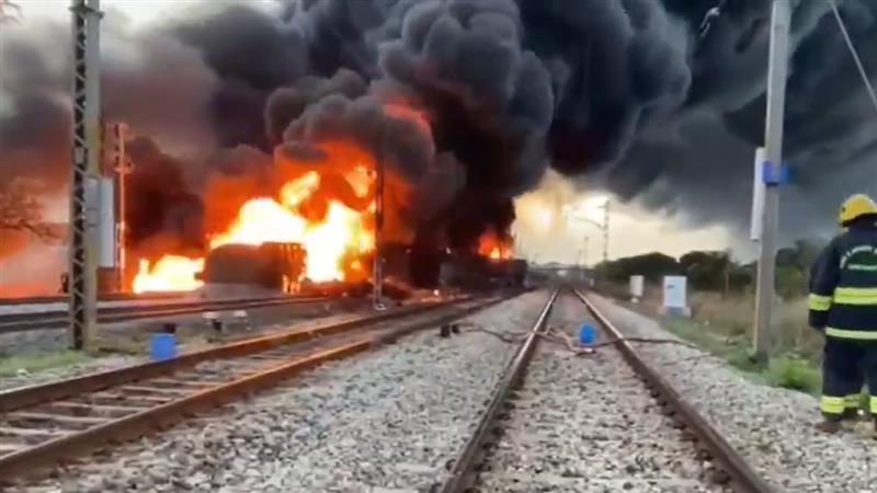 Train Carrying Diesel Caught Fire: तामिळनाडूमध्ये डिझेल वाहून नेणाऱ्या मालगाडीला भीषण आग; पहा व्हिडिओ