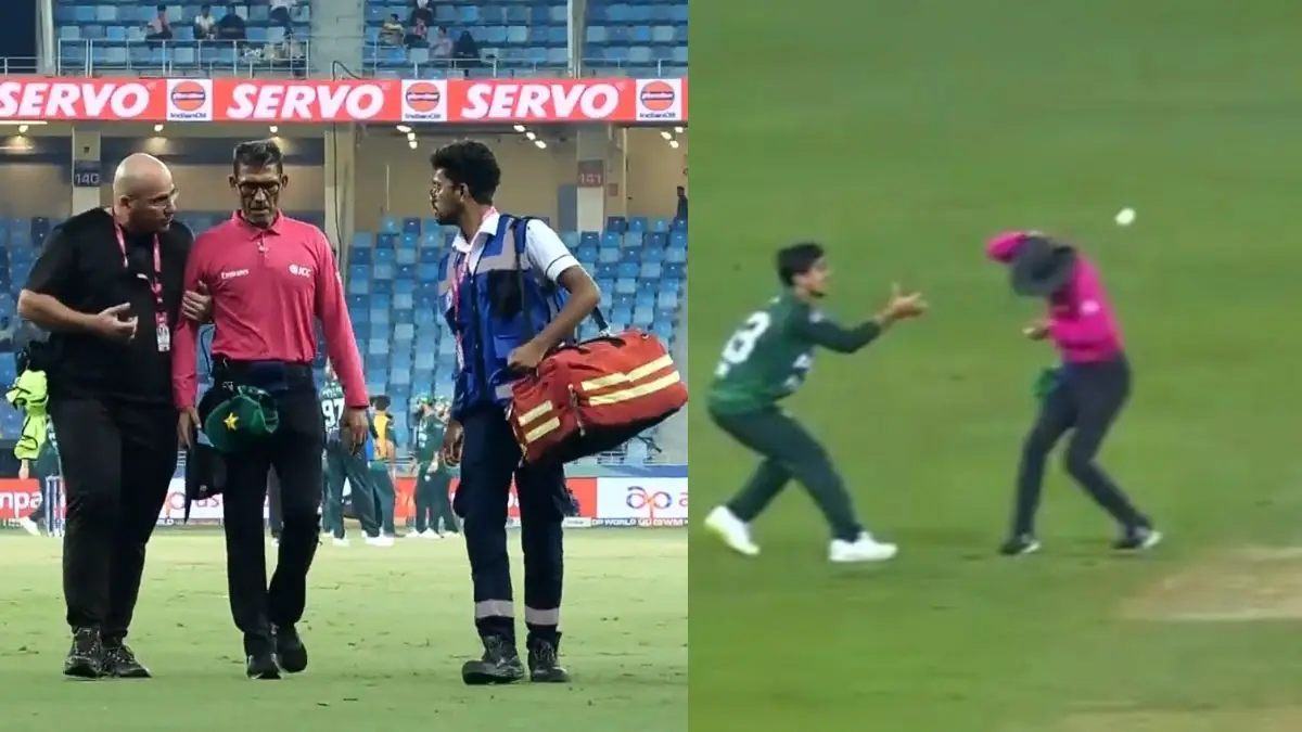 PAK vs UAE: कोणाचा राग कोणावर? पाकिस्तानी खेळाडूने अंपायरच्या डोक्यात मारला चेंडू, पाहा VIDEO