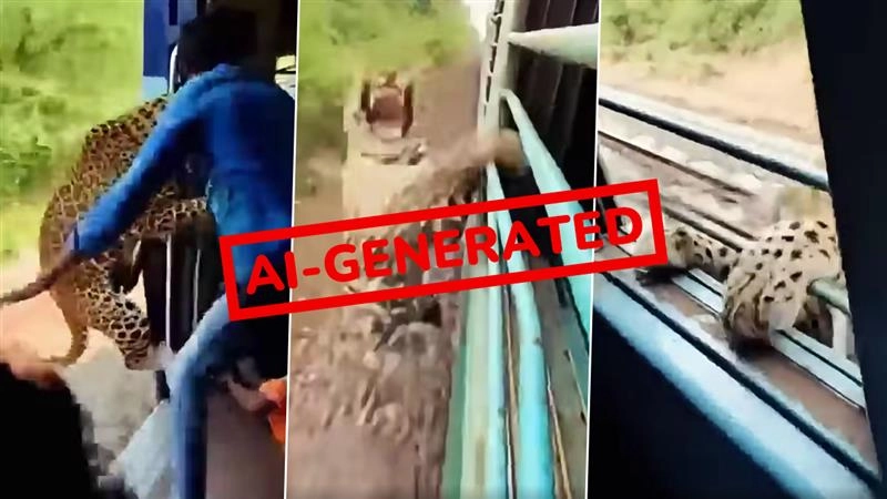 Viral Video of Leopard Chasing Train: अमरावतीत रेल्वेचा पाठलाग करणाऱ्या बिबट्याचा व्हिडीओ बनावट; वन विभागाने स्पष्ट केले 'एआय'चे कारस्थान