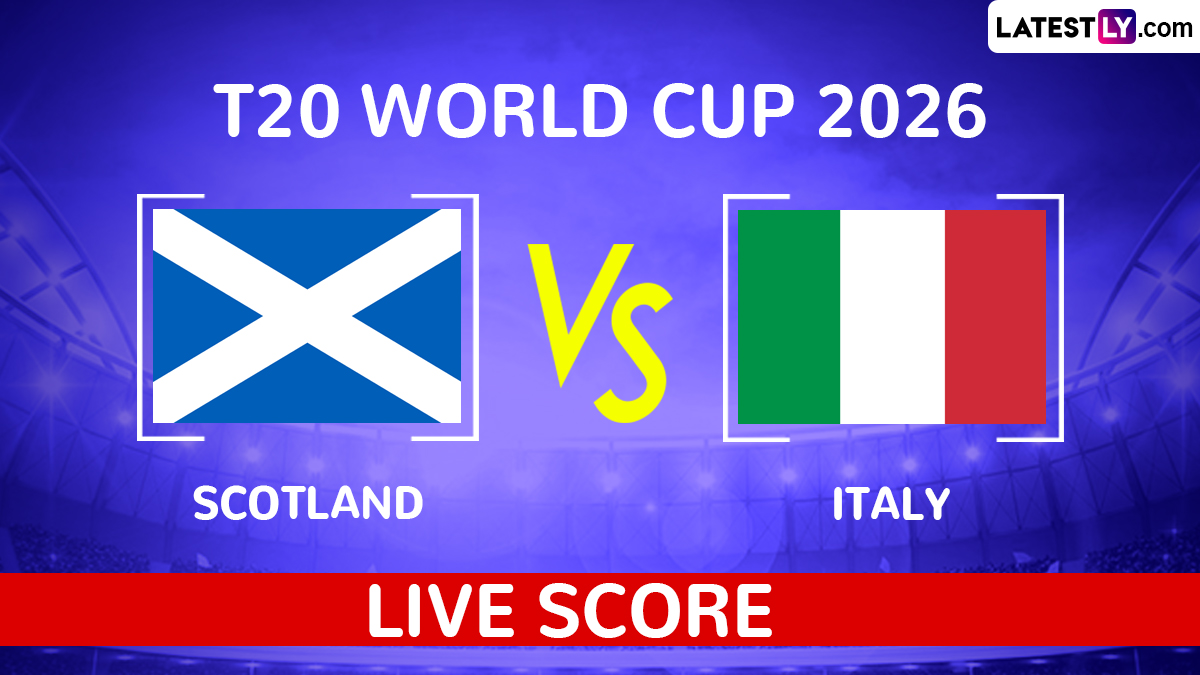SCO vs ITA Live Score, T20 World Cup 2026: स्कॉटलंडची इटलीविरुद्ध दमदार सुरुवात; जॉर्ज मुन्सीचे अर्धशतक, स्कोअरकार्ड पहा