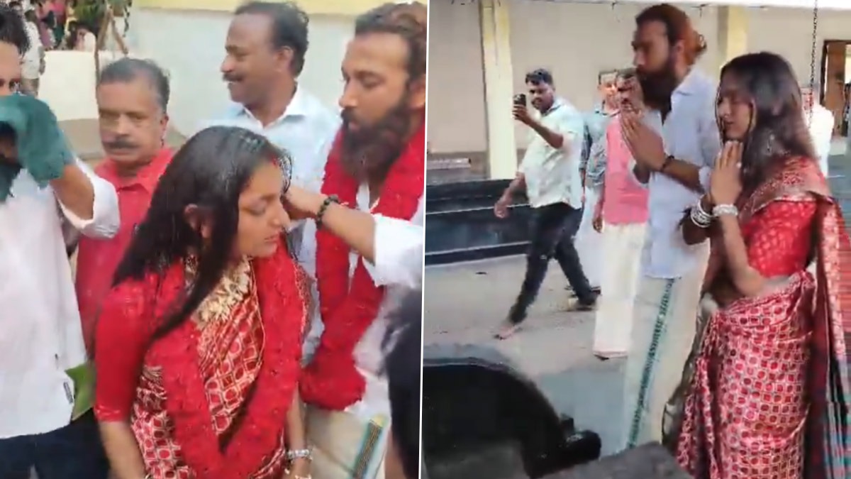 Monalisa Bhosle Marries Boyfriend Furman Khan:कुंभमेळ्यातील 'व्हायरल गर्ल' मोनालीसा भोसले विवाहबंधनात; केरळच्या मंदिरात बॉयफ्रेंड फुरमान खानसोबत बांधली लग्नगाठ