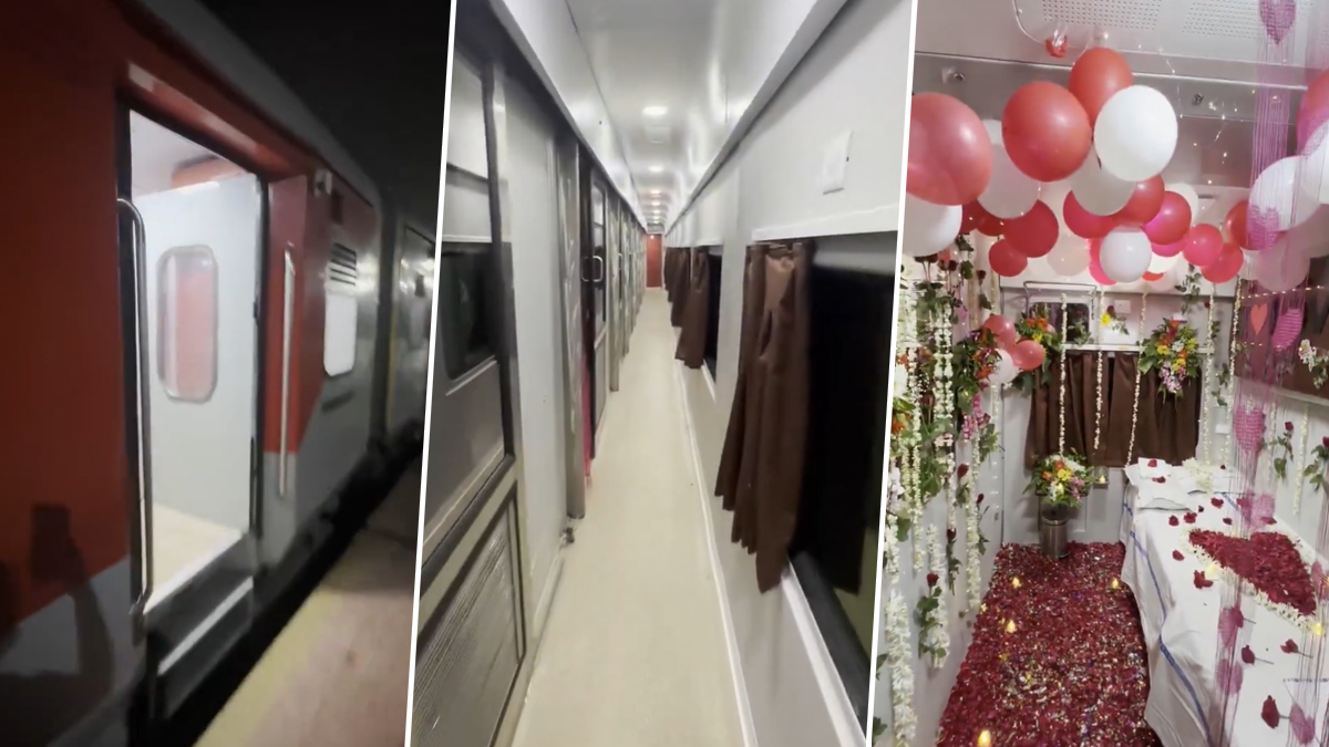 ‘Suhagraat in Train’: पठ्ठ्याने फर्स्ट एसी डब्याचे चक्क 'हनिमून सुइट'मध्ये केले रुपांतर, सोशल मीडियावर व्हिडिओ व्हायरल