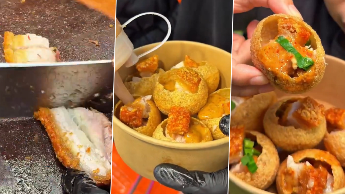 Thailand's Pork Pani Puri: थायलंडमधील 'पोर्क पाणीपुरी' व्हिडिओचा व्हिडिओ वायरल; सोशल मीडियात भारतीयांमध्ये संताप