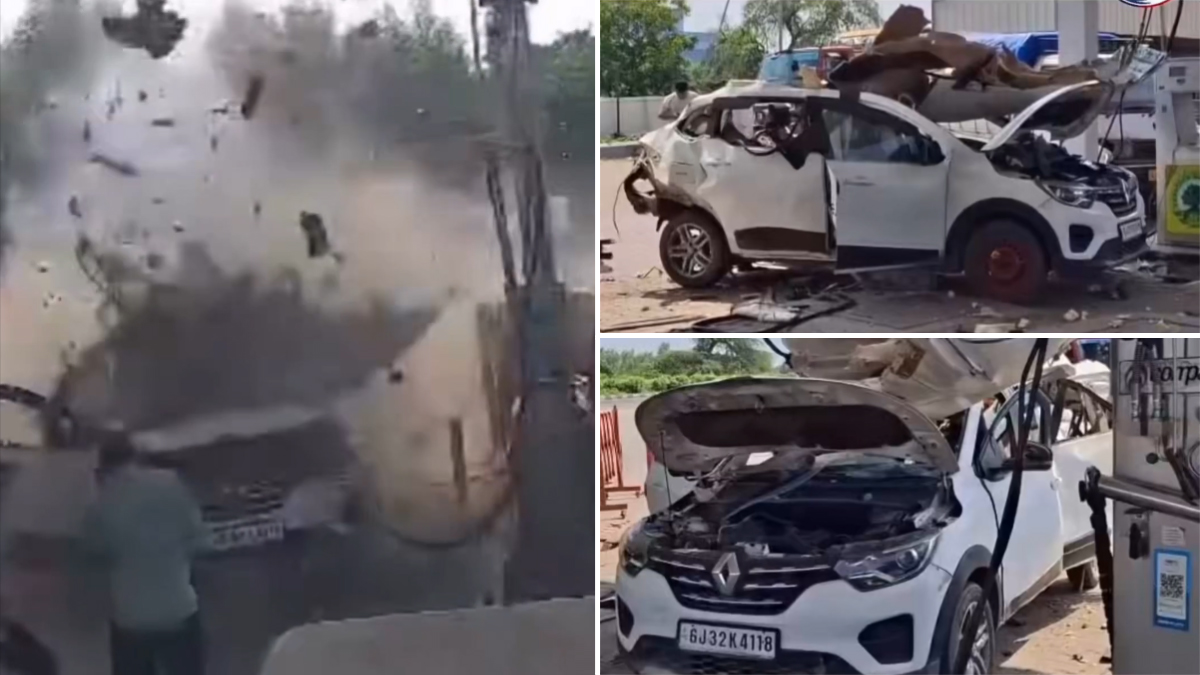 वडोदरात सीएनजी भरताना कारचा सिलिंडर फुटला, स्फोटात दोन वाहनांचे नुकसान, मोठी दुर्घटना टळली